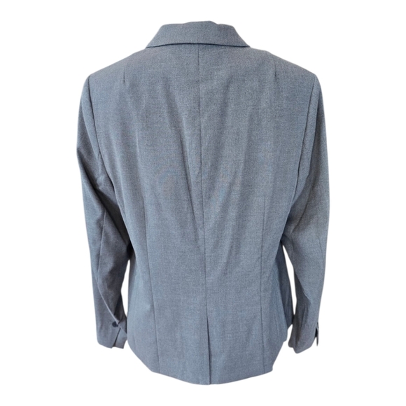 H&M Gray Single Breasted Button Blazer Suit Jacket L - Picture 4 of 7
